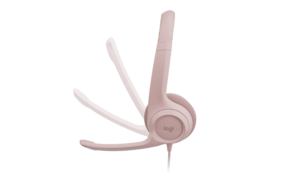 Auriculares USB Logitech H390 Rosados para Computadora