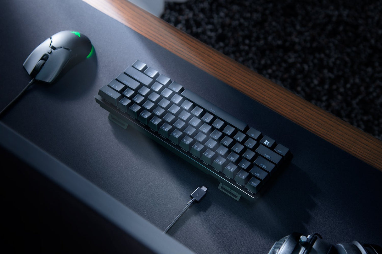 Teclado Compacto Retroiluminado Razer Huntsman Mini Clicky Purple Negro US QWERTY