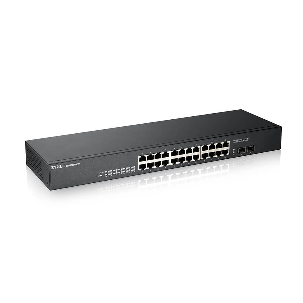 Switch Gigabit No Gestionado 24 Puertos + 2 SFP ZyXEL GS1100-24