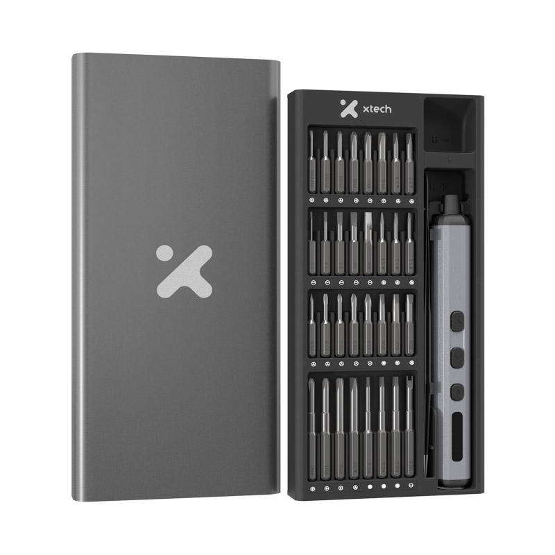 Kit de herramientas 68 en 1 Destornilladores de precisión – Estuche portátil – Negro Xtech XTA‑821
