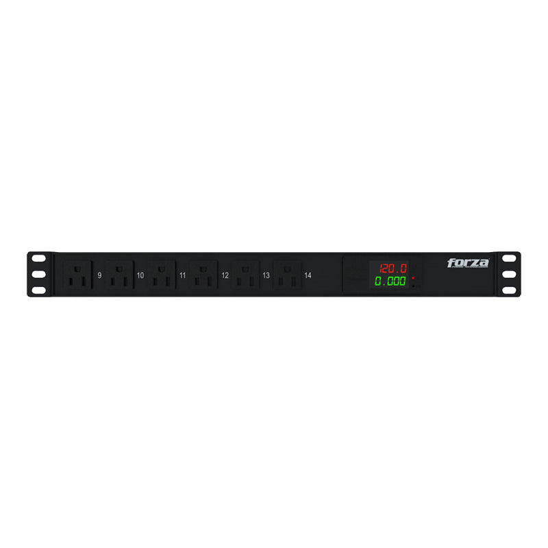 Unidad de Distribución de Energía Forza Rack 14 Tomas 100/120V Metered