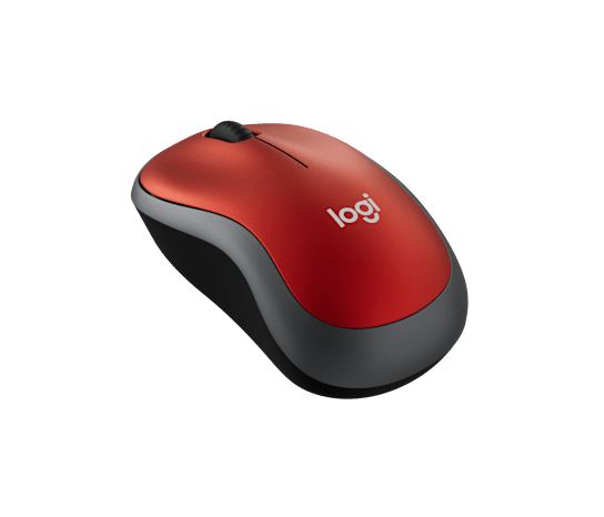 Ratón Inalámbrico Ambidextro Logitech M185 Rojo – 910-003635