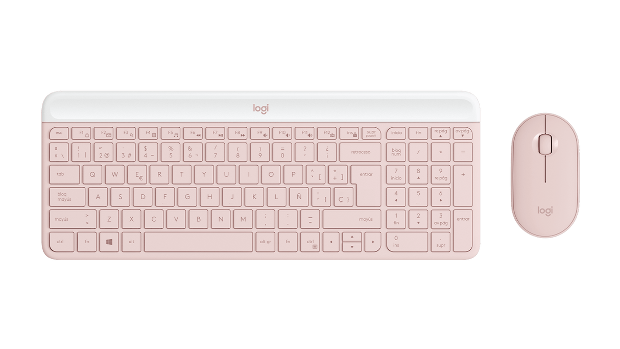 Set Teclado y Mouse Inalámbrico Logitech MK470 – Español Rosado (920-011312)