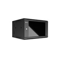 Gabinete de pared abatible, completamente ensamblado Nexxt Solutions RAL 9005, negro barniz - 9U - 19"