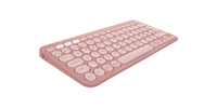 Teclado Inalámbrico Pebble Bluetooth Logitech Rosado