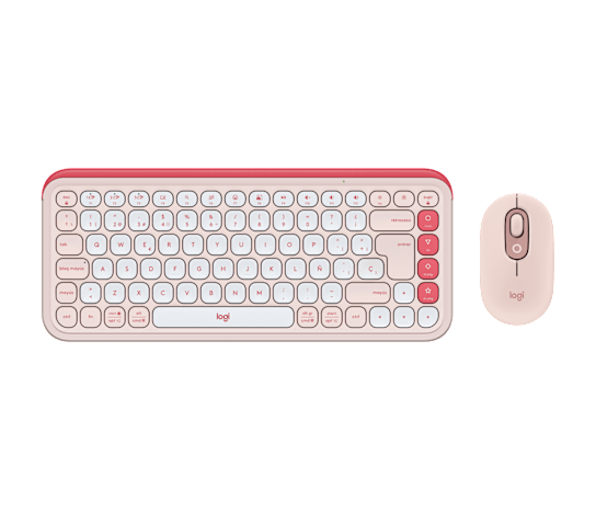 Combo Logitech Pop Icon – Teclado + Mouse Inalámbrico – Español Latinoamericano – Rosa 920-013053