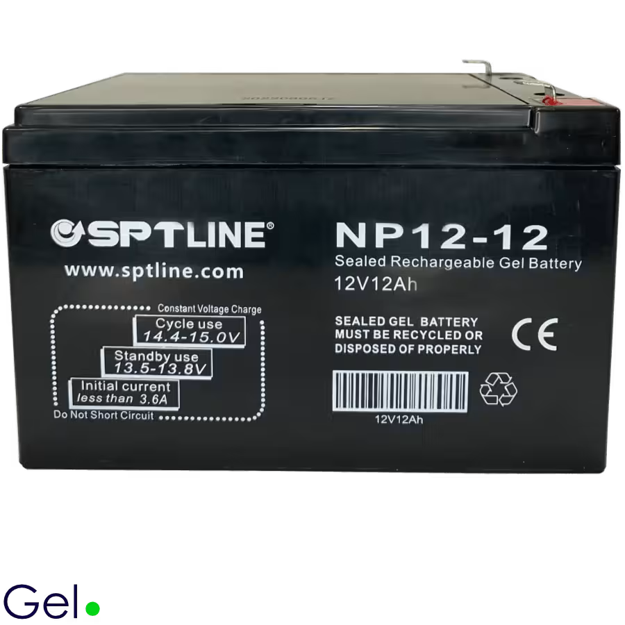 Batería SPTLINE 12V 12Ah Gel – BAT12V12AH