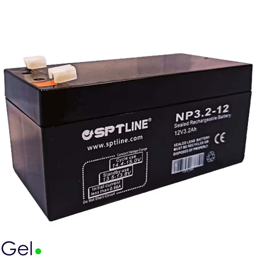 Batería SPTLINE 12V 3.2Ah – Gel Sellada – 134×68×61 mm