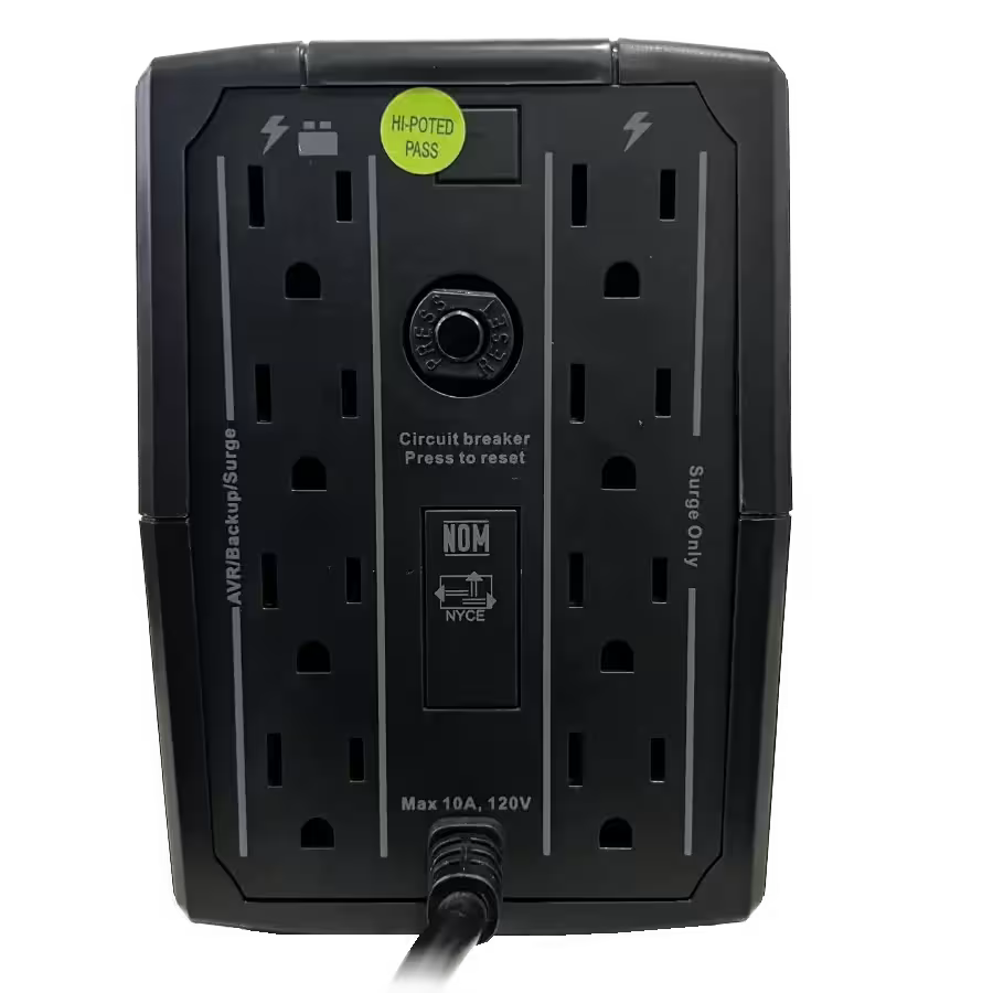 UPS CDP UPR1008 – 1000VA / 500W – 8 Tomas – Regulador de Voltaje (AVR) – Protección Confiable