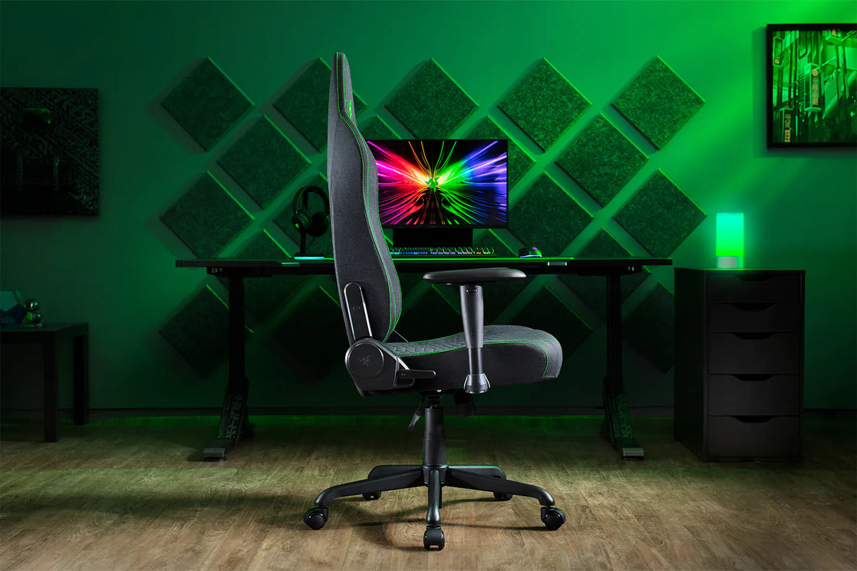 Silla Gamer Razer Iskur V2 X – RZ38-05310100-R3UA / Soporte lumbar / Reclinación 152° / Reposabrazos 2D / Tela transpirable / Negro