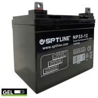 Batería de Gel SPTLINE 12V 33Ah (BAT12V33A) – Sellada VRLA – Cero Derrames – Baja Autodescarga