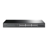 Switch inteligente TP‑Link JetStream SG2428P – 24 puertos Gigabit PoE+ y 4 ranuras SFP