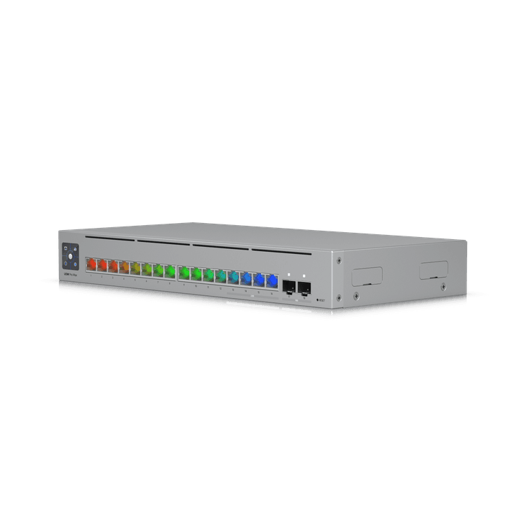 Switch gestionado – Ubiquiti UniFi USW‑Pro‑Max‑16 – 16 puertos – 12 Gigabit Ethernet + 2 SFP+ – PoE – Capa 3 Lite