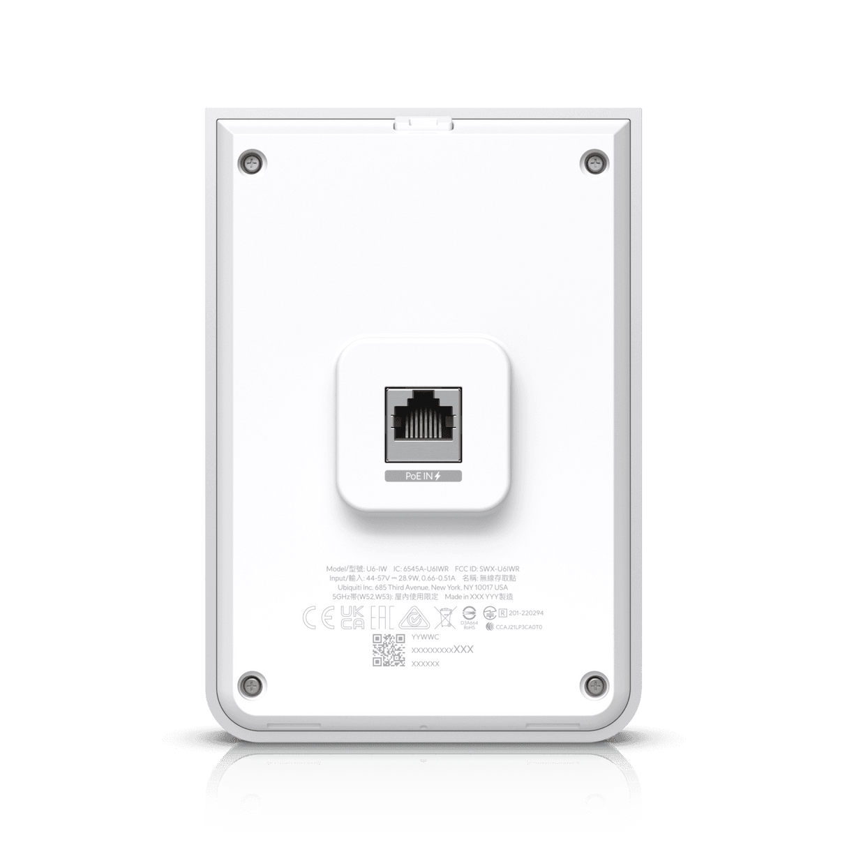 Punto de acceso inalámbrico UniFi 6 U6-IW, Wi-Fi 6 con montaje en pared