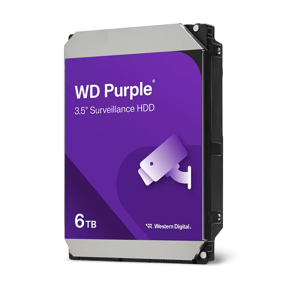 Disco Duro Interno WD Purple Surveillance 6TB – 3.5" / SATA / 5400 RPM / 256MB Cache – WD64PURZ