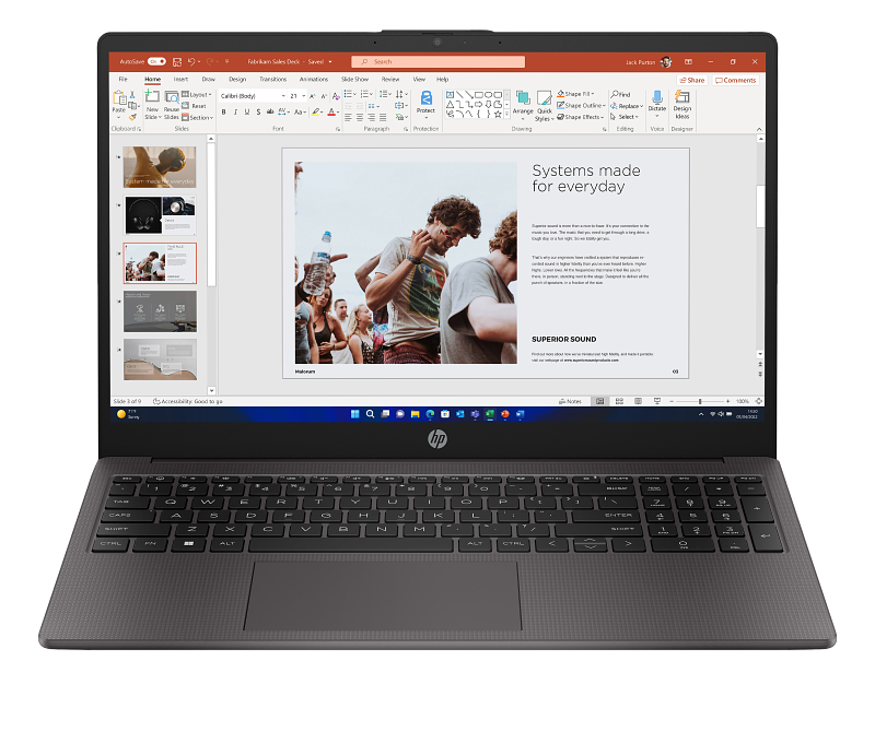 HP 255 G10 – 15.6" HD / AMD Ryzen 5 / 16 GB RAM / 512 GB SSD / Windows 11 Pro / Gris ceniza