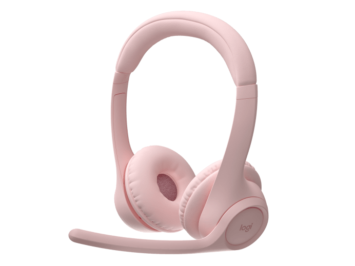Audífonos Logitech Zone 300 – Wireless, Micrófonos Dual ANC, 20 horas, Rosados