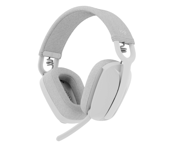 Auriculares Logitech Zone Vibe 100 – Wireless, Bluetooth® 5.2, 20 horas, Blanco Hueso