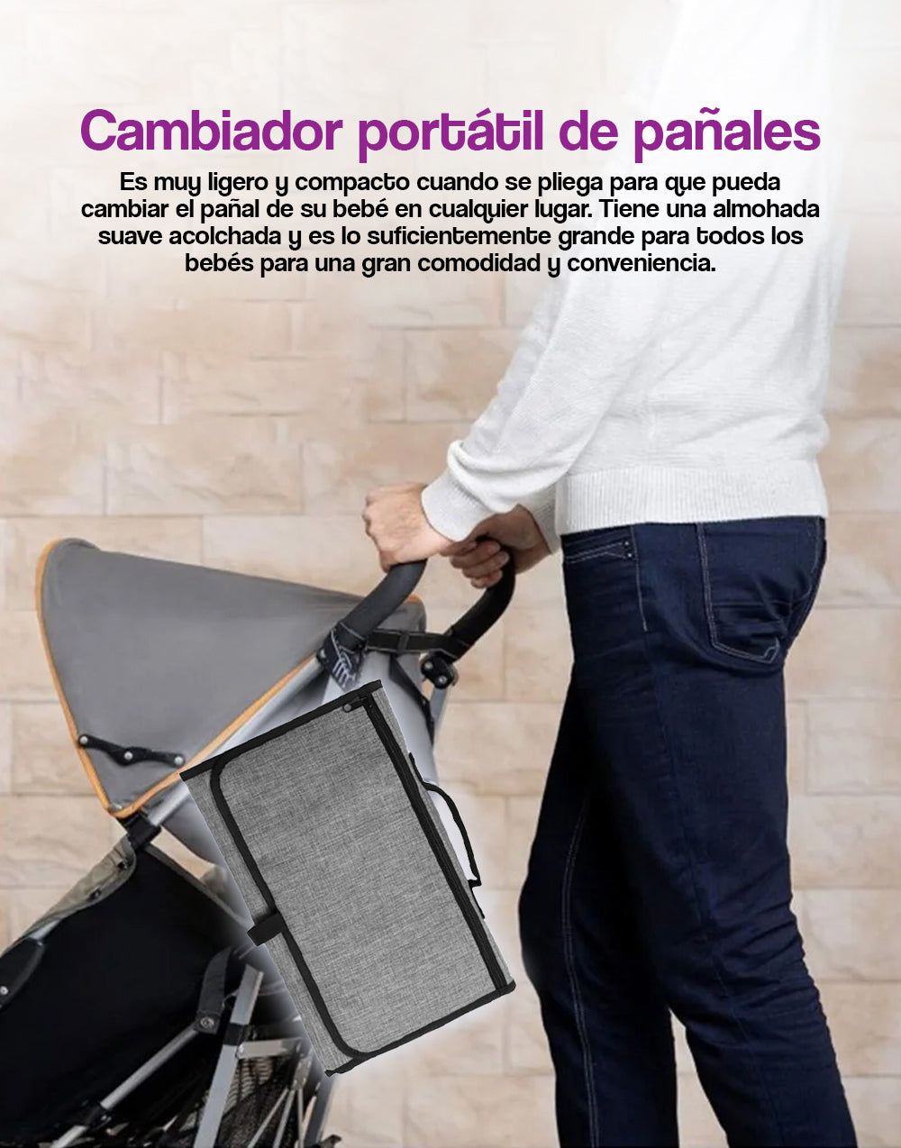 Cambiadro de pañales portátil