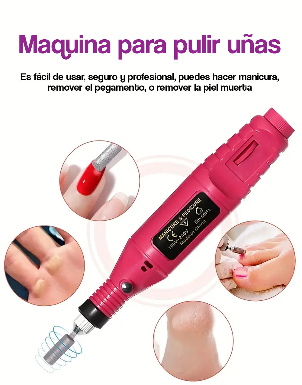 Maquína para pulir uñas
