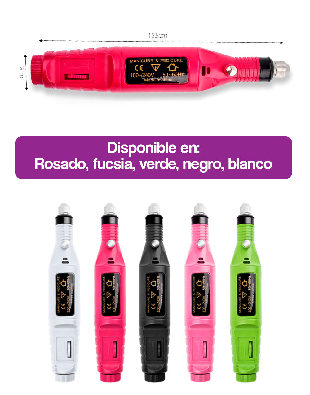 Maquína para pulir uñas