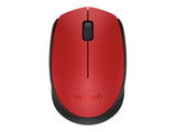 Ratón Inalámbrico Ambidextro Logitech M170 Rojo