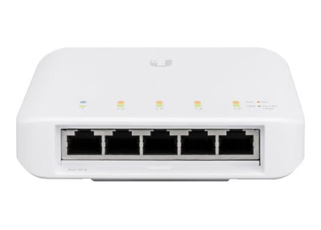 Switch gestionado – Ubiquiti UniFi USW‑Flex – 5 puertos Gigabit – PoE – Interior/Exterior – 46W