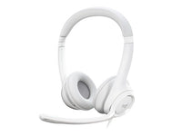 Auriculares Logitech H390 – Diadema – USB‑A – Micrófono con Supresión de Ruido – Blanco Hueso