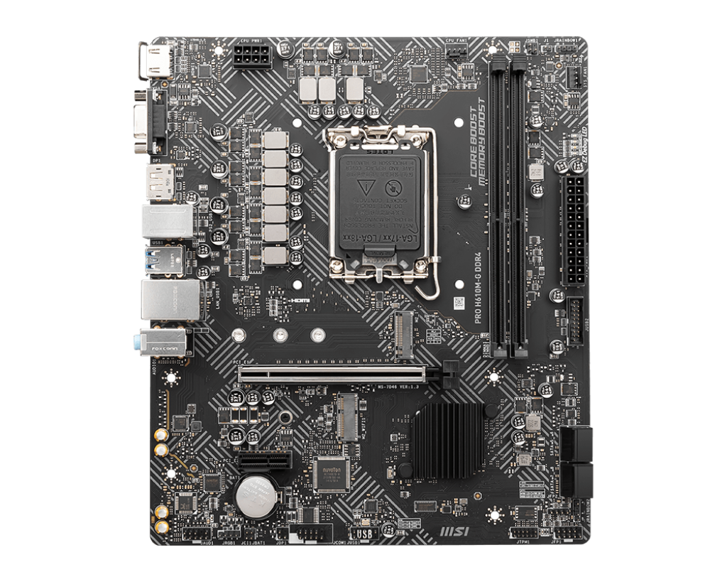 Placa madre MSI PRO H610M-G DDR4 – Micro ATX / LGA1700