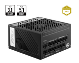 Fuente de Poder MSI MPG A850G PCIE5 / 850W / 80 Plus Gold / ATX / PCIe 5.0
