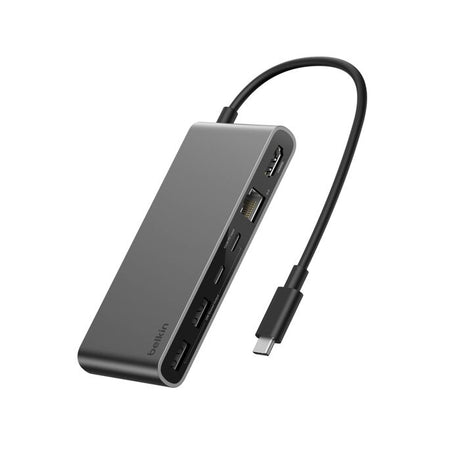 Hub USB‑C – Belkin 8 Puertos – 2.5Gb Ethernet – 100W Power Delivery – 4K@60Hz – Space Gray (INC024fqSGY)