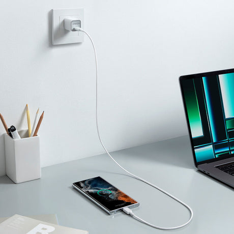 Cable Anker 322 USB-C a USB-C Blanco – Reforzado (A81F6H21)