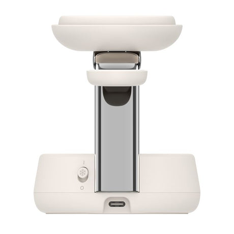 Base de Carga Magnética Belkin UltraCharge Pro 3‑in‑1 – Qi2 25W – Sand – WIZ040ttSD