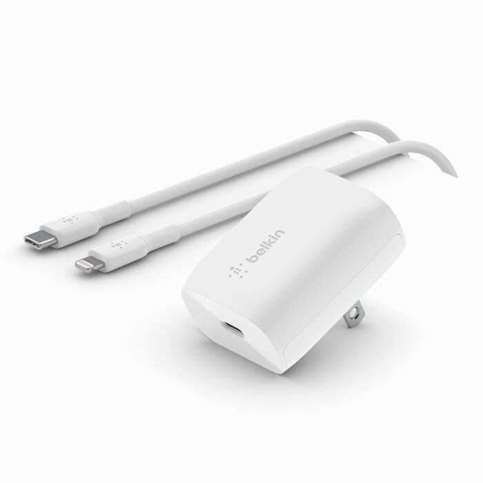 Adaptador Corriente Belkin PPS 20W Carga Rápida USB-C Blanco