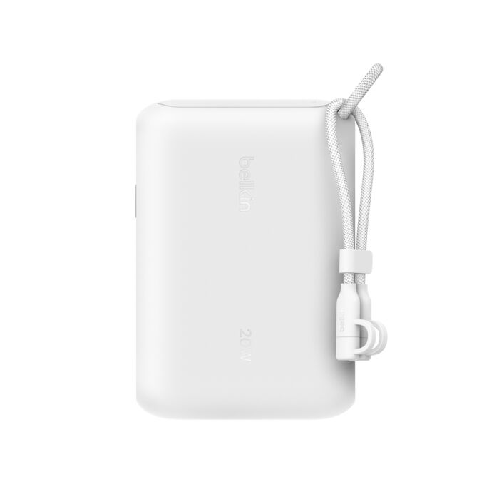 Power Bank Belkin BPB027fqWH, 20W, 10,000 mAh, con pantalla digital – color White