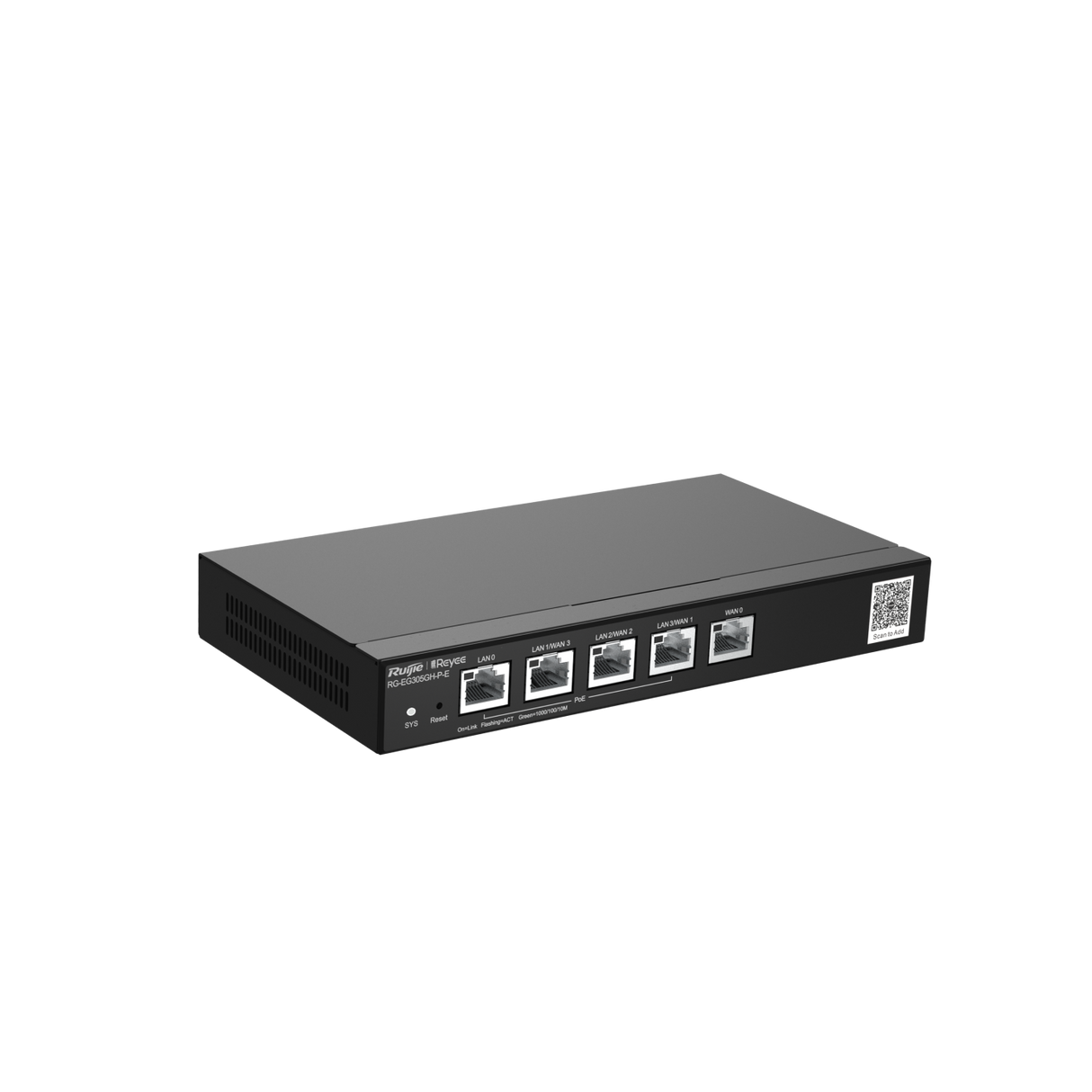 Router de Oficina PoE Ruijie Reyee RG‑EG305GH‑P‑E – 5 Puertos Gigabit – 4 PoE+ – 1.5 Gbps – Gestión en la Nube