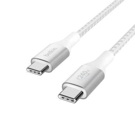 Cable USB-C a USB-C Belkin BoostCharge 2m 240W Blanco – CAB015bt2MWH