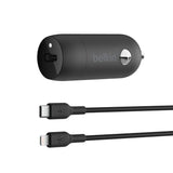 Cargador de Coche Belkin 30W Carga Rápida USB-C Negro