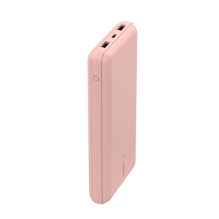 Cargador Portátil Belkin 20000mAh 15W 3A 3 Salidas USB-C/USB Rosado
