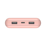 Cargador Portátil Belkin 20000mAh 15W 3A 3 Salidas USB-C/USB Rosado