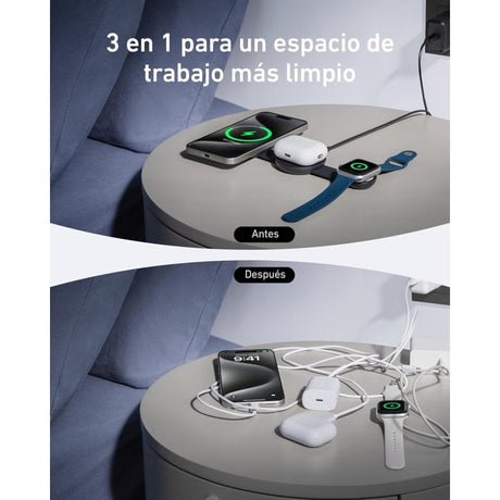 Cargador Inalámbrico Anker MagGo Wireless Charging Station B25M8H11