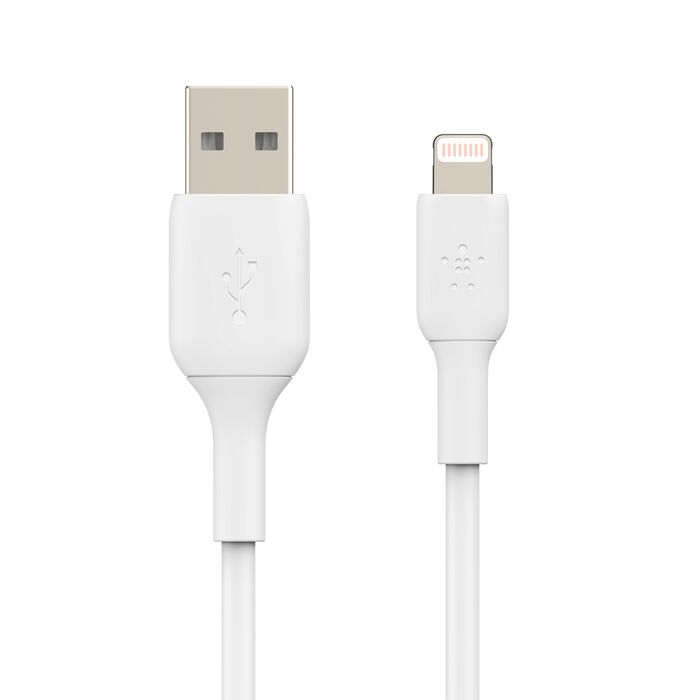 Cable cargador rápido Lightning a USB‑A – Belkin BoostCharge – 2 m – Blanco – CAA001bt2MWH