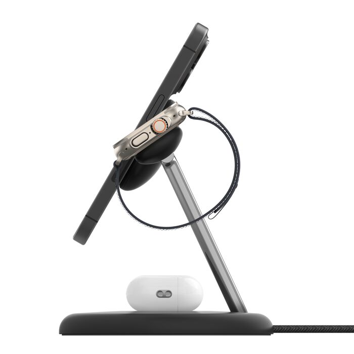 Base de Carga Belkin Lithium Universal Negra – 3 en 1 (WIZ023ttBK)