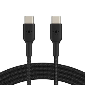 Cable cargador rápido USB‑C a USB‑C – Belkin BoostCharge – 1 m – Negro – Trenzado