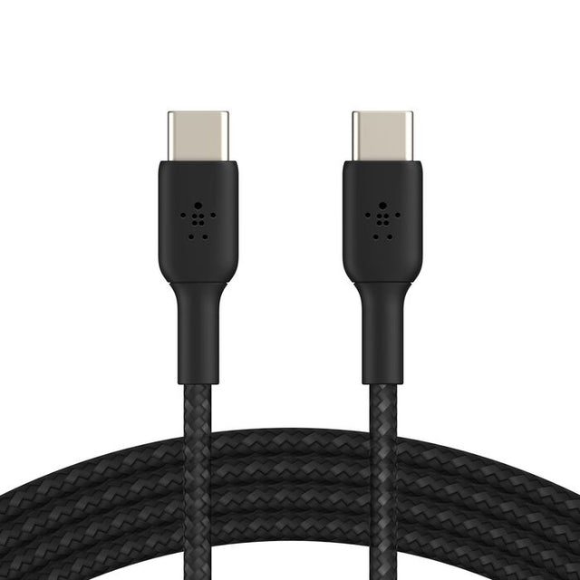 Cable cargador rápido USB‑C a USB‑C – Belkin BoostCharge – 1 m – Negro – Trenzado