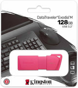 USB Flash Drive – Kingston DataTraveler Exodia NEON – 128GB – USB 3.2 Gen 2 – KC‑U2L128‑7LN – Pink
