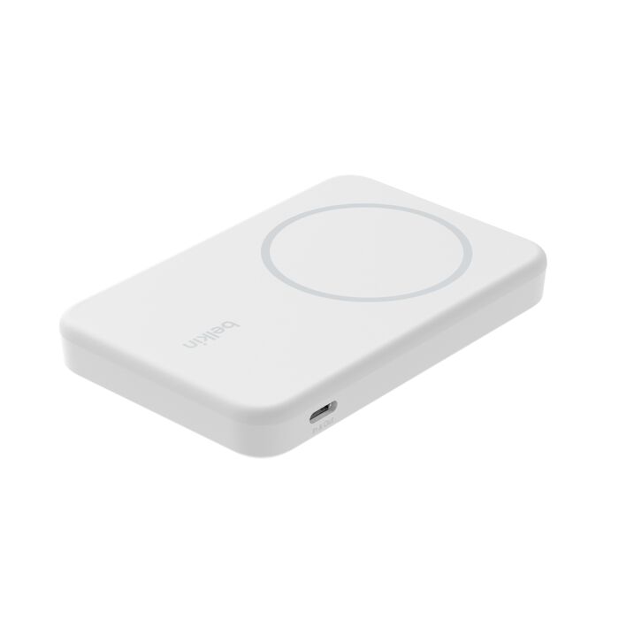 Belkin Qi2 Power Bank 15W – 5,000 mAh / Magnético / USB-C / Blanco