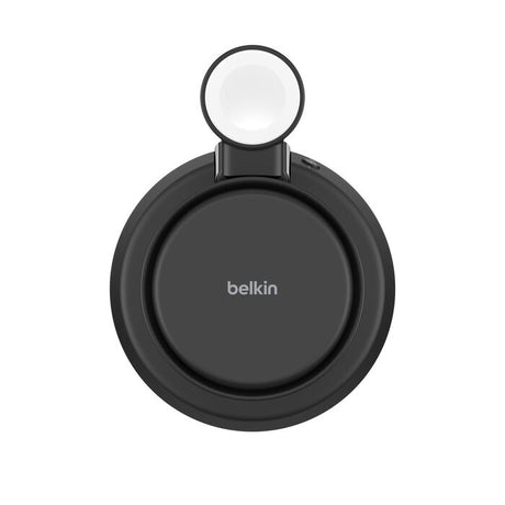 Base de Carga Magnética Belkin UltraCharge Pro 3‑in‑1 – Qi2 25W – Charcoal – WIZ040ttCH