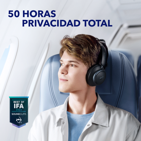 Audífonos Bluetooth con Cancelación Activa Soundcore Space Q45 A3040011 Negro