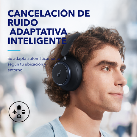 Audífonos Bluetooth con Cancelación Activa Soundcore Space Q45 A3040011 Negro